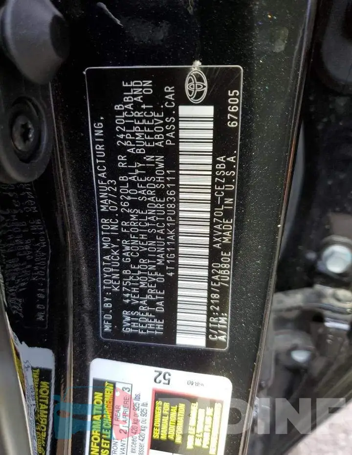 4T1G11AK1PU836111 Photo# 13