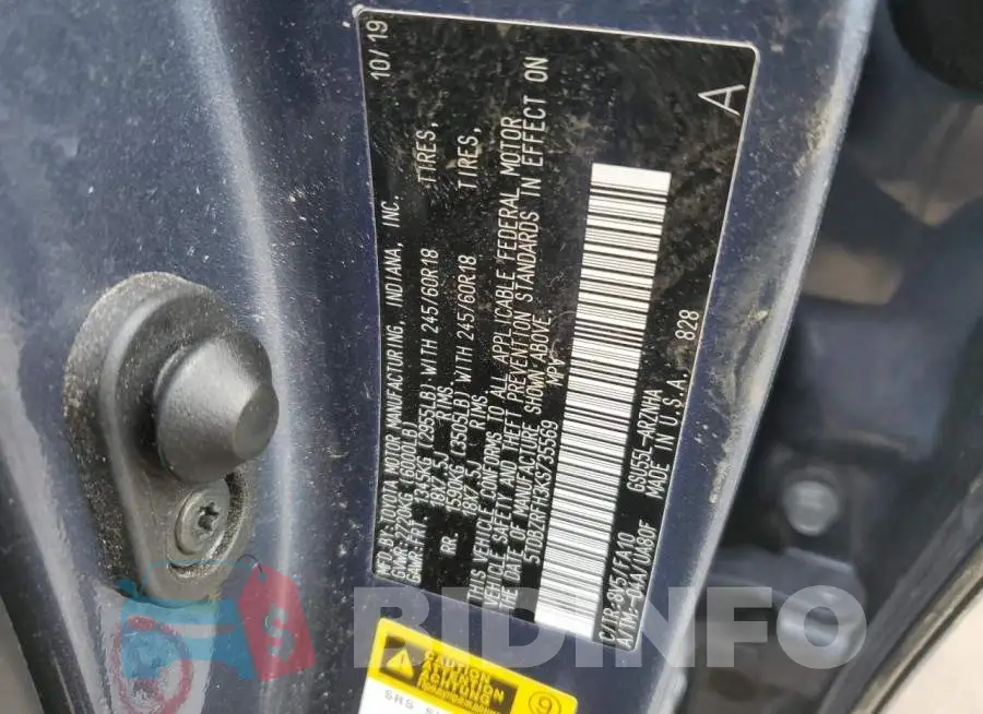 5TDBZRFH3KS735569 Photo# 12