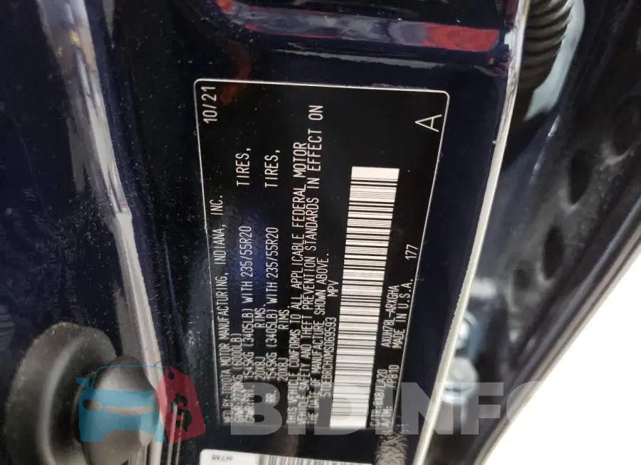 5TDEBRCHXMS069593 Photo# 13