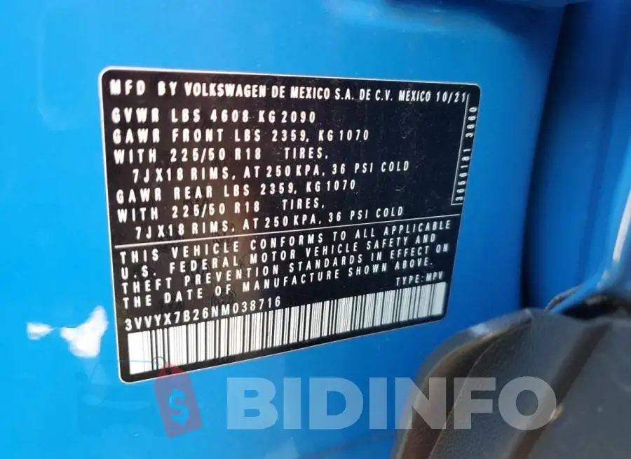 3VVYX7B26NM038716 Photo# 12