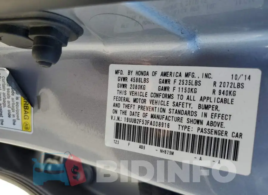 19UUB2F53FA008916 Photo# 12