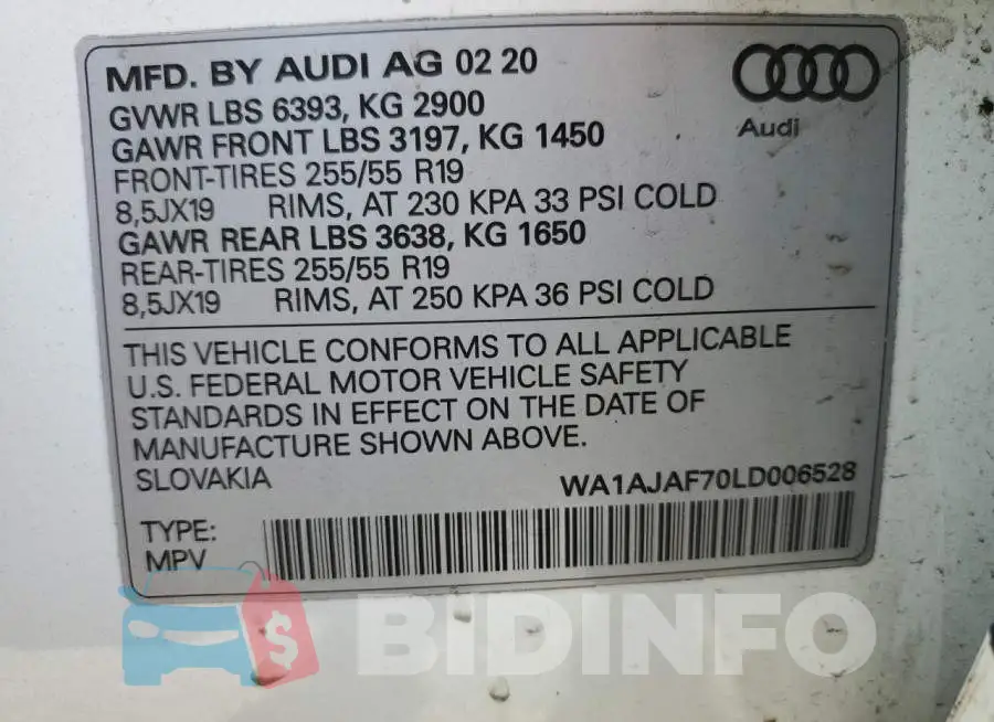 WA1AJAF70LD006528 Photo# 13