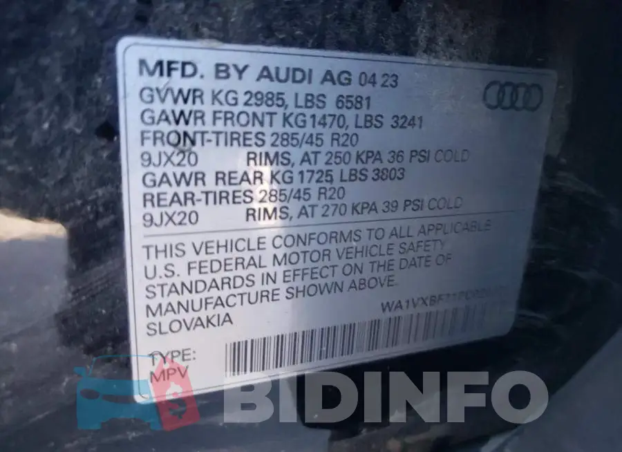 WA1VXBF71PD020028 Photo# 13
