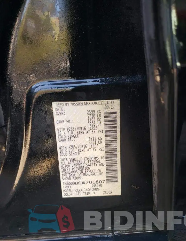 1N6DD0ER1JN701807 Photo# 12