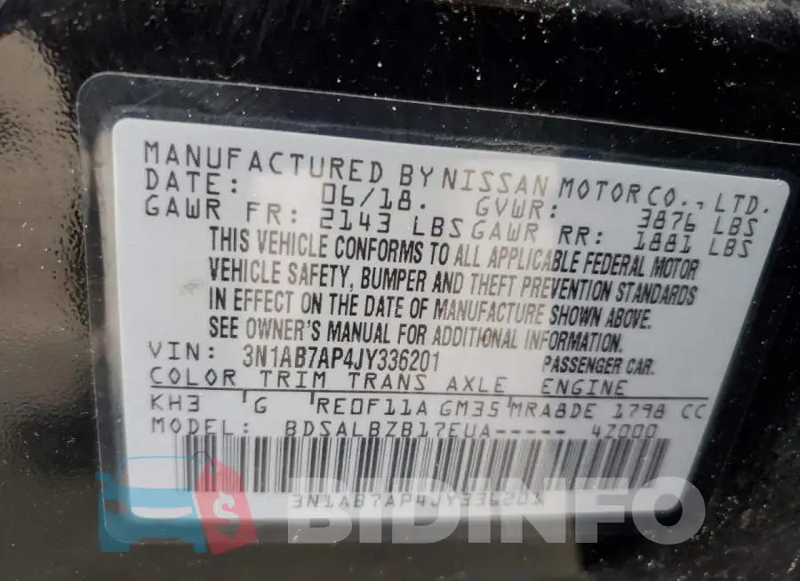 3N1AB7AP4JY336201 Photo# 12