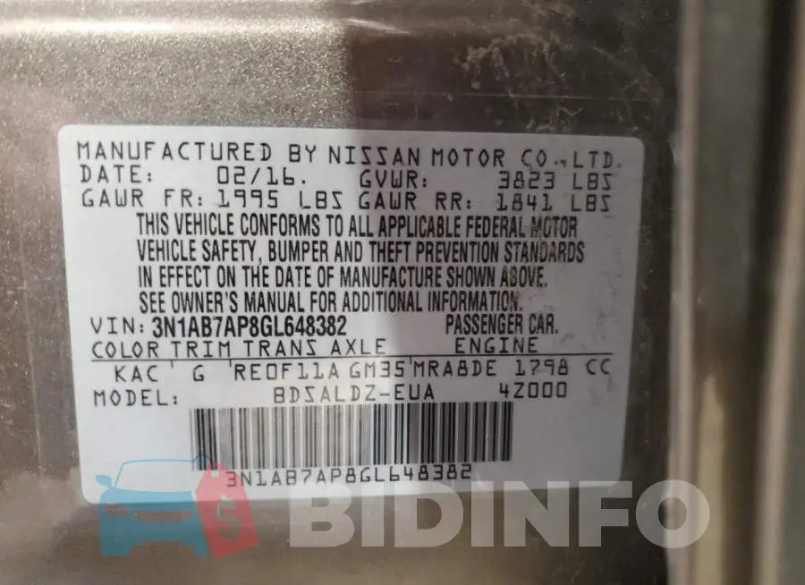 3N1AB7AP8GL648382 Photo# 13