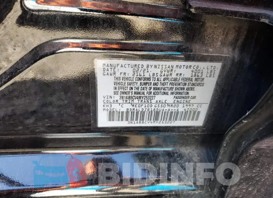 3N1AB8CV4MY253227 Photo# 12