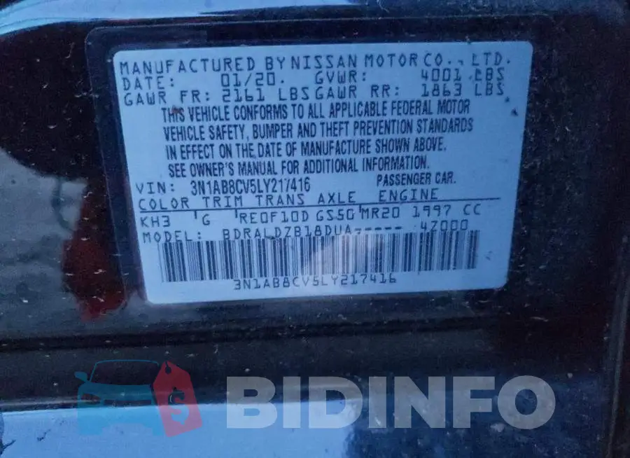3N1AB8CV5LY217416 Photo# 12