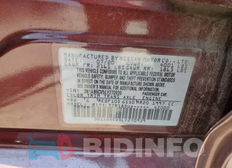 3N1AB8CV5LY270939 Photo# 12