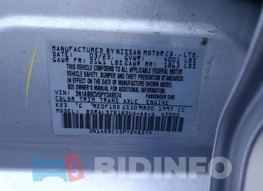 3N1AB8CV5PY248574 Photo# 12