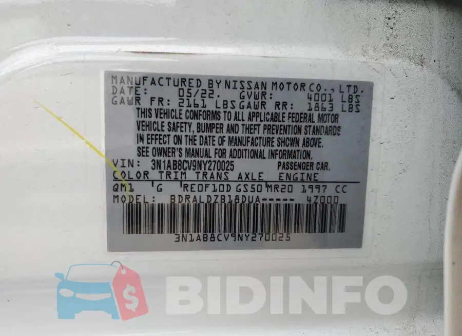 3N1AB8CV9NY270025 Photo# 12