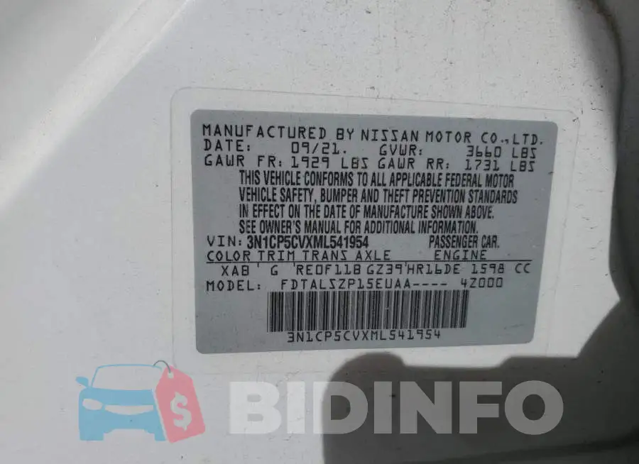 3N1CP5CVXML541954 Photo# 13