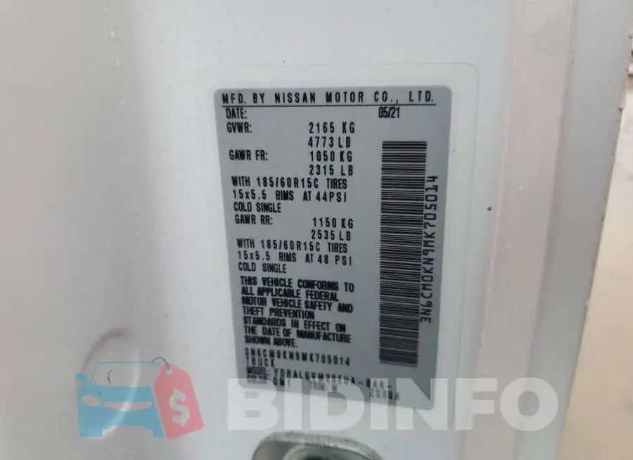 3N6CM0KN9MK705014 Photo# 12