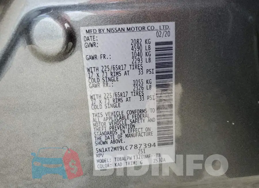 5N1AT2MT9LC787394 Photo# 14