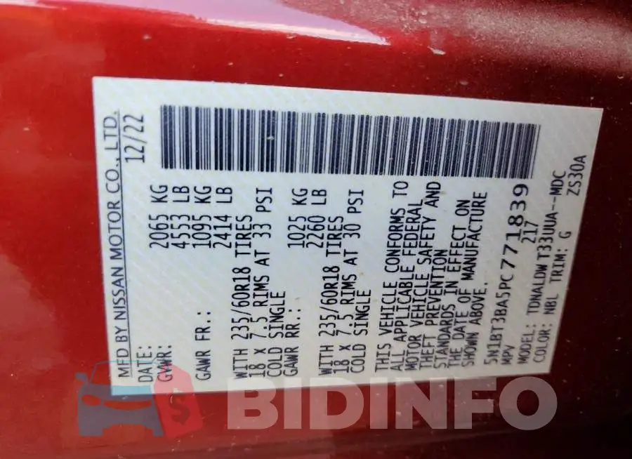 5N1BT3BA5PC771839 Photo# 12