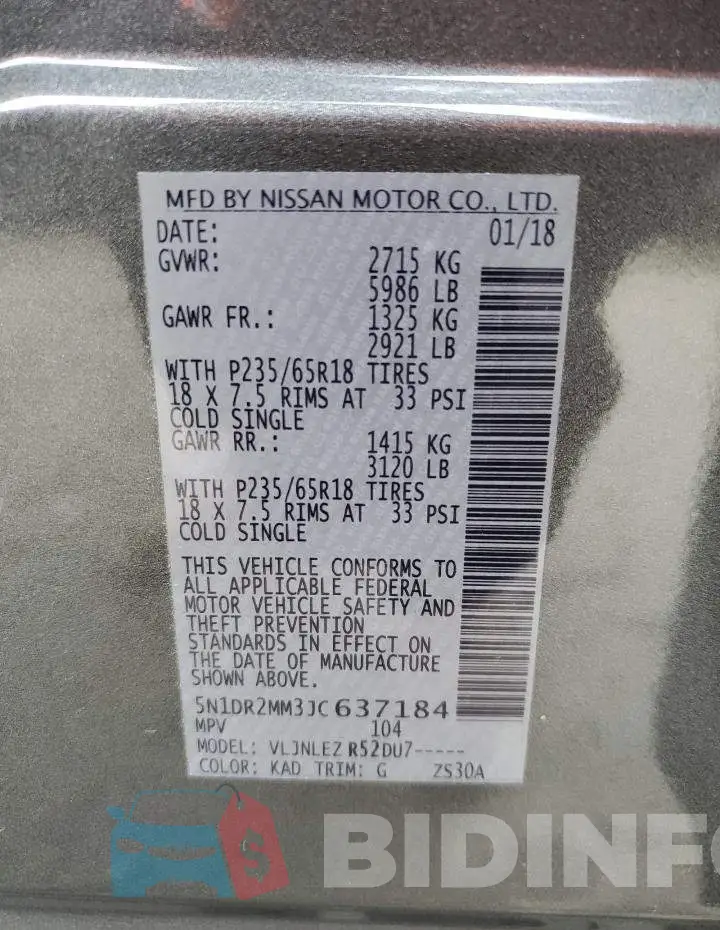5N1DR2MM3JC637184 Photo# 13