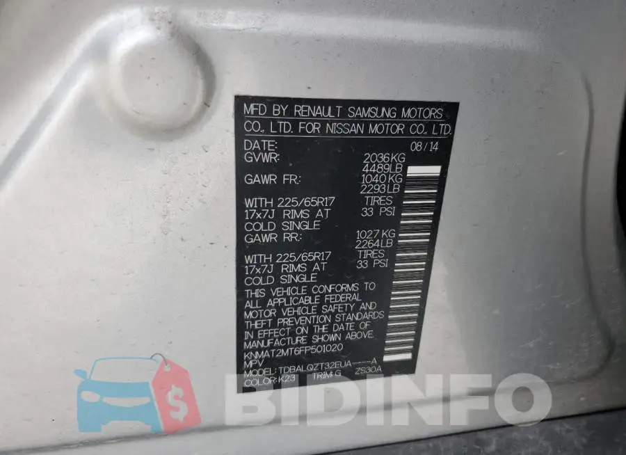 KNMAT2MT6FP501020 Photo# 13
