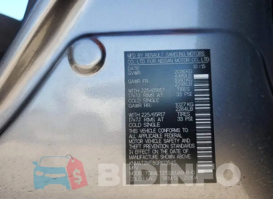 KNMAT2MT8GP613545 Photo# 12