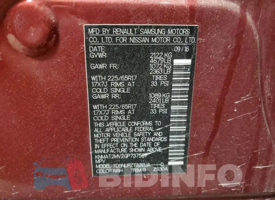 KNMAT2MV2GP737537 Photo# 12