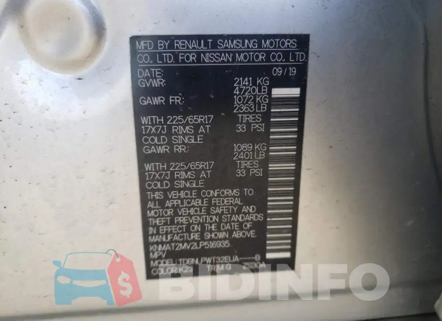 KNMAT2MV2LP516935 Photo# 12
