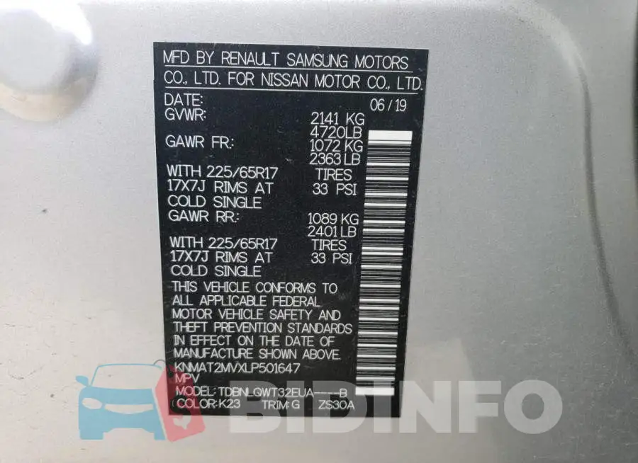 KNMAT2MVXLP501647 Photo# 13