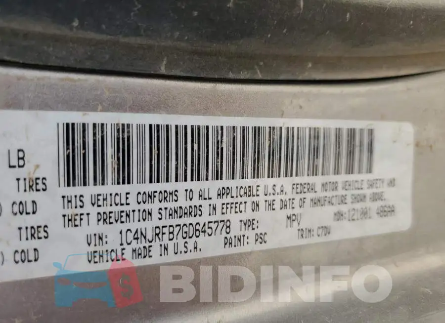 1C4NJRFB7GD645778 Photo# 12