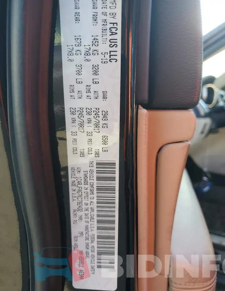 1C4RJFAG7KC782432 Photo# 13