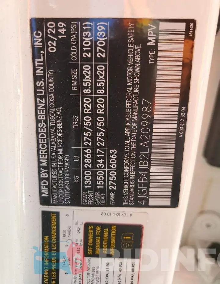 4JGFB4JB2LA209987 Photo# 12