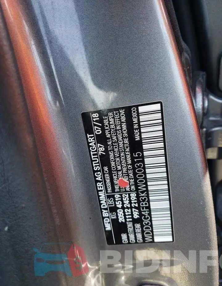 WDD3G4FB3KW000315 Photo# 12