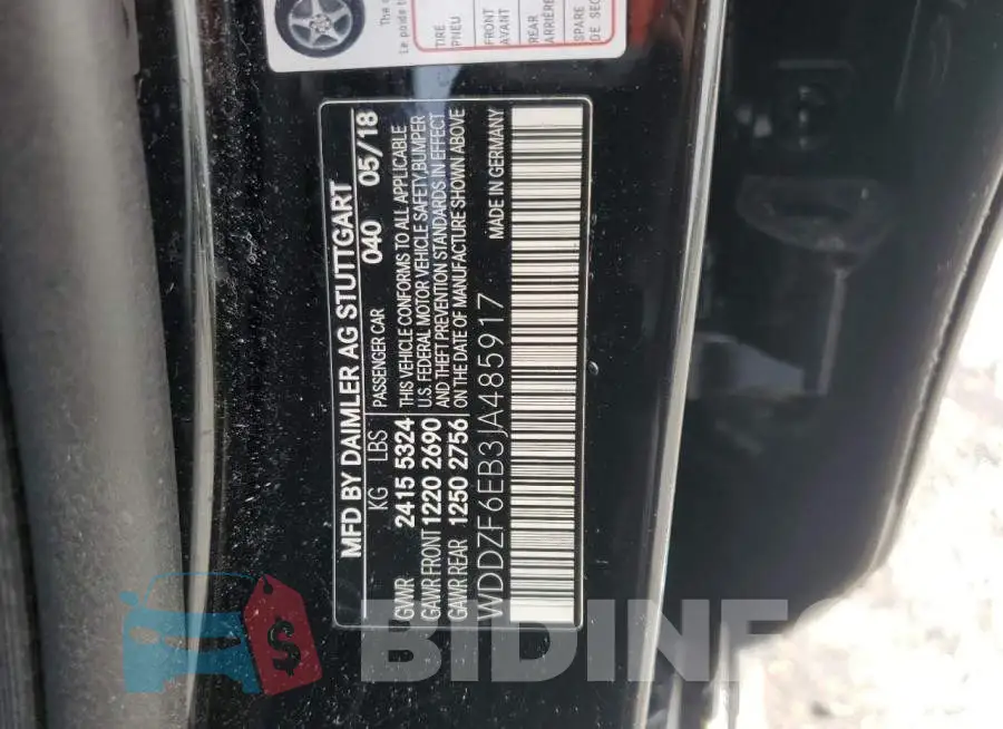 WDDZF6EB3JA485917 Photo# 12