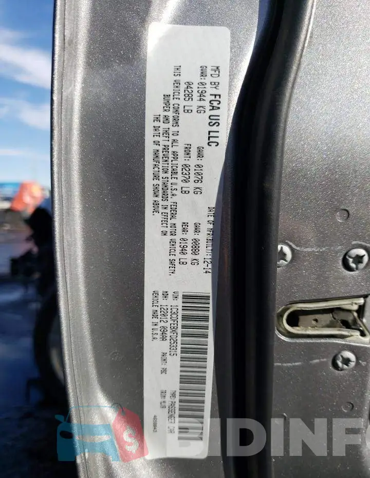 1C3CDFEBXFD253315 Photo# 12