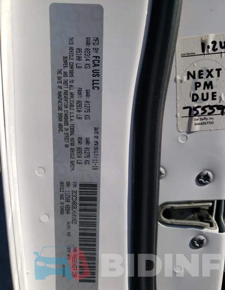 2C3CDXBG8LH101022 Photo# 13