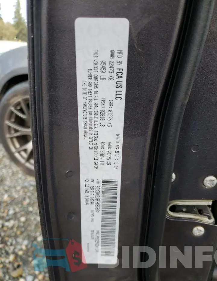 2C3CDXEJ6FH895854 Photo# 12