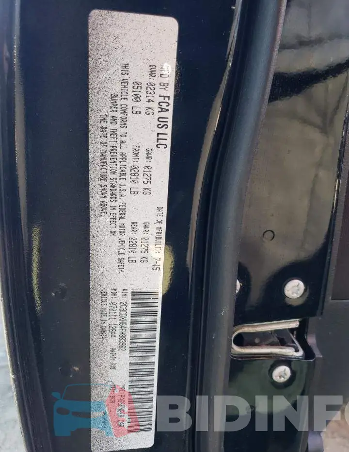 2C3CDXHG4FH883962 Photo# 13