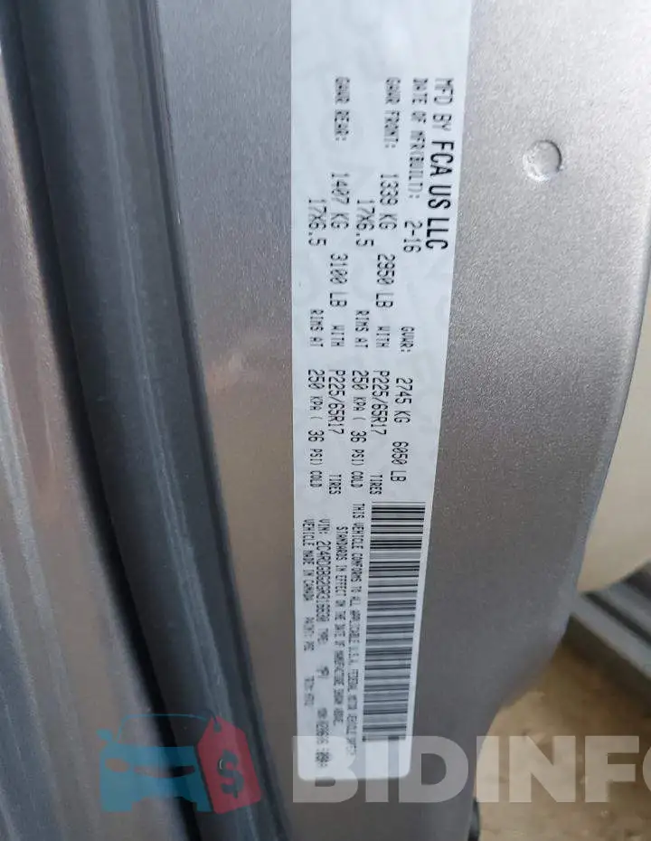 2C4RDGBG2GR316630 Photo# 13