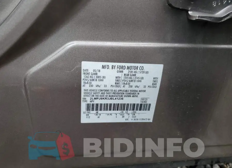 2LMPJ8KR3JBL41236 Photo# 13