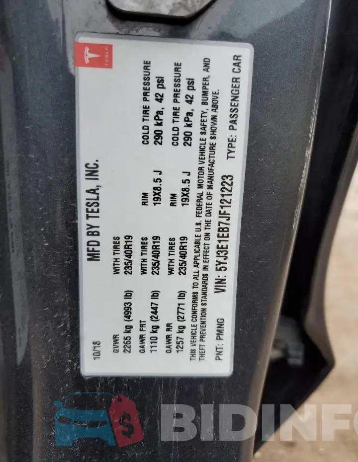 5YJ3E1EB7JF121223 Photo# 12