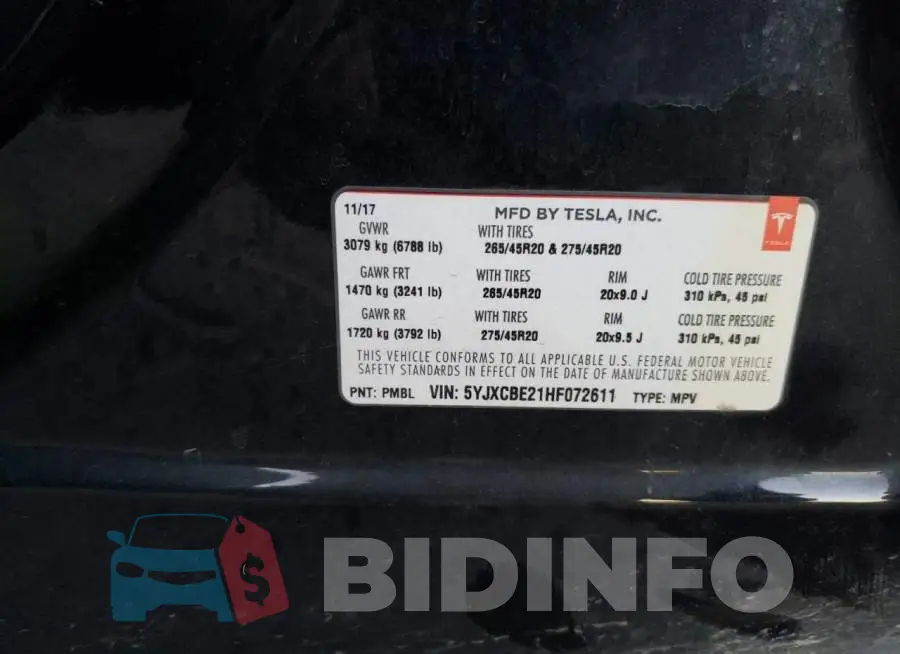 5YJXCBE21HF072611 Photo# 12