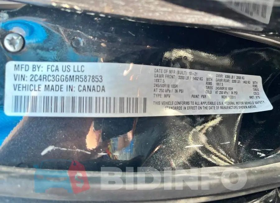 2C4RC3GG6MR587853 Photo# 13