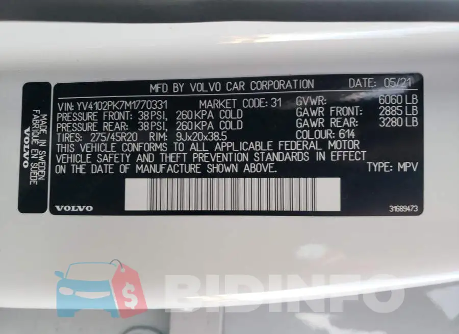 YV4102PK7M1770331 Photo# 13
