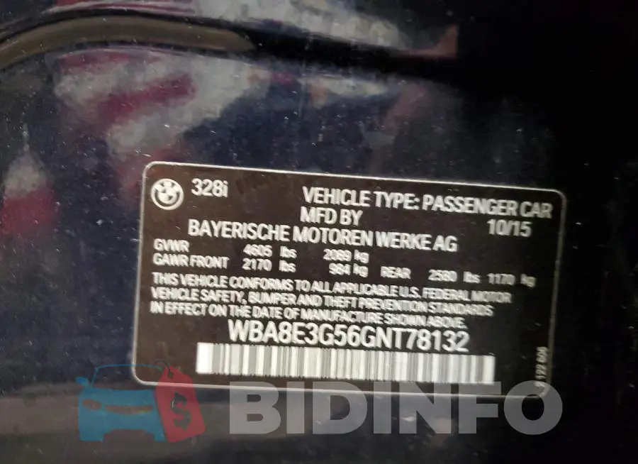 WBA8E3G56GNT78132 Photo# 12