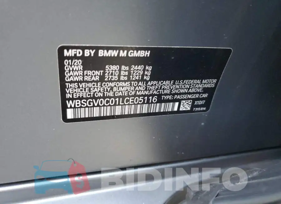 WBSGV0C01LCE05116 Photo# 12