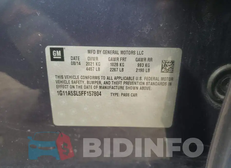 1G11A5SL5FF157804 Photo# 12