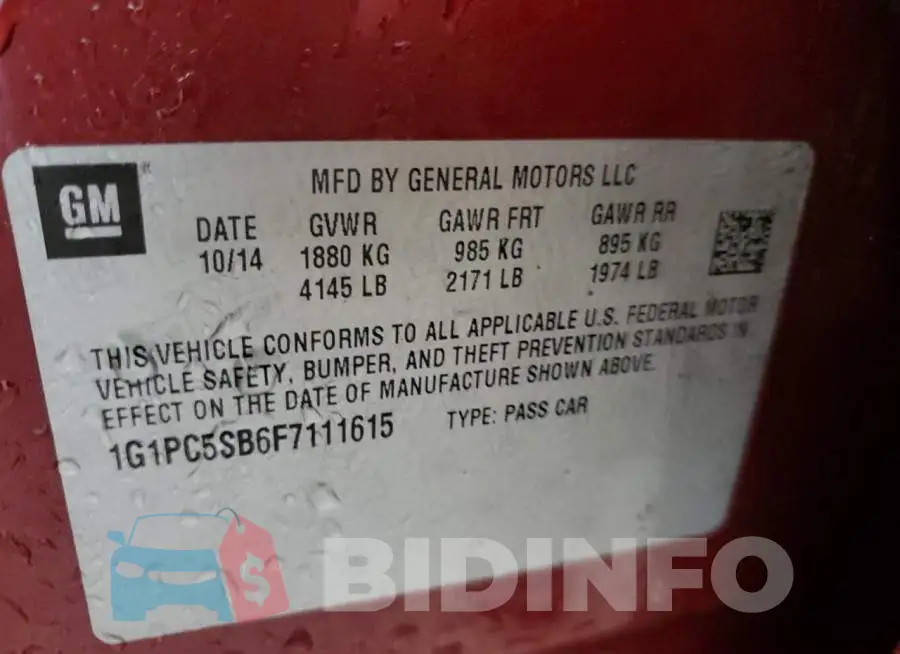 1G1PC5SB6F7111615 Photo# 12