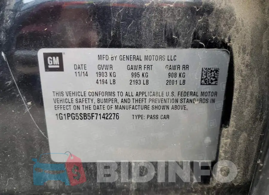 1G1PG5SB5F7142276 Photo# 12