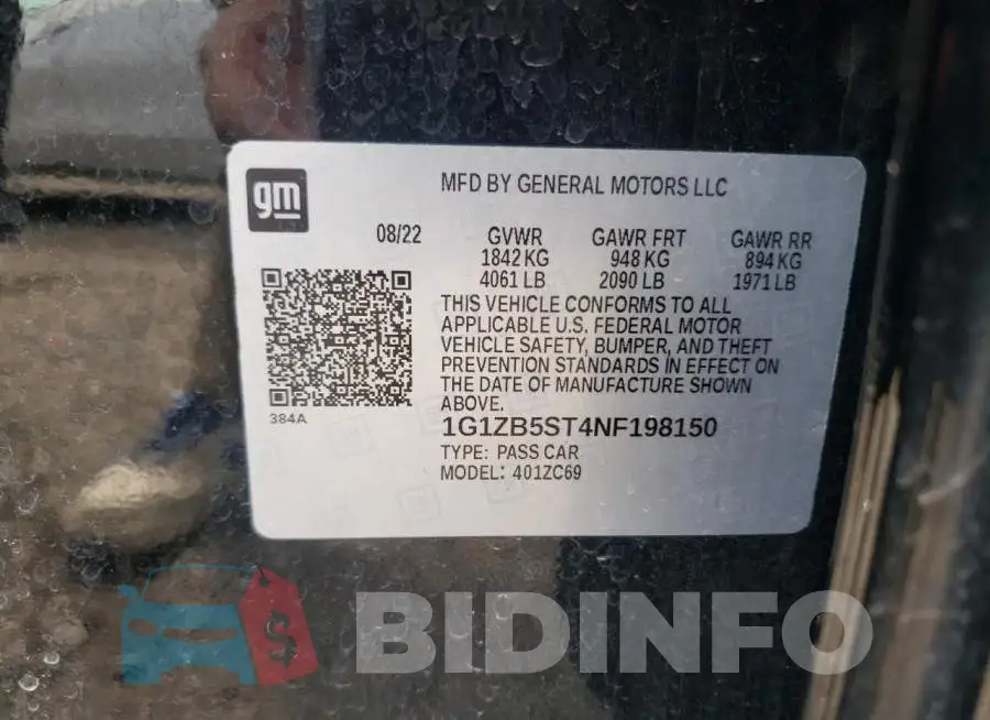 1G1ZB5ST4NF198150 Photo# 12