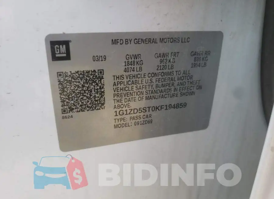 1G1ZD5ST0KF194859 Photo# 12