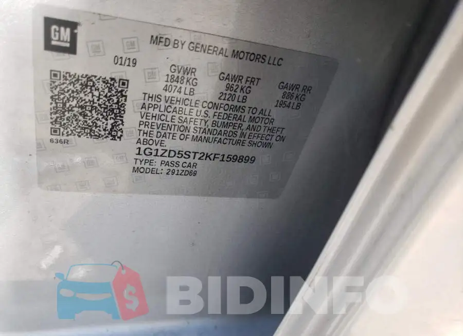 1G1ZD5ST2KF159899 Photo# 12