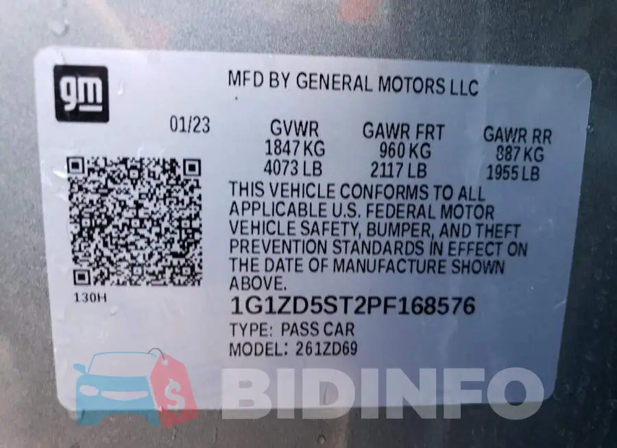 1G1ZD5ST2PF168576 Photo# 13