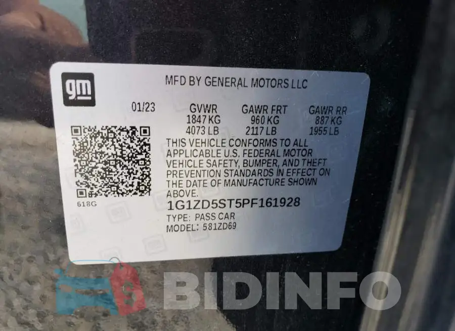 1G1ZD5ST5PF161928 Photo# 13